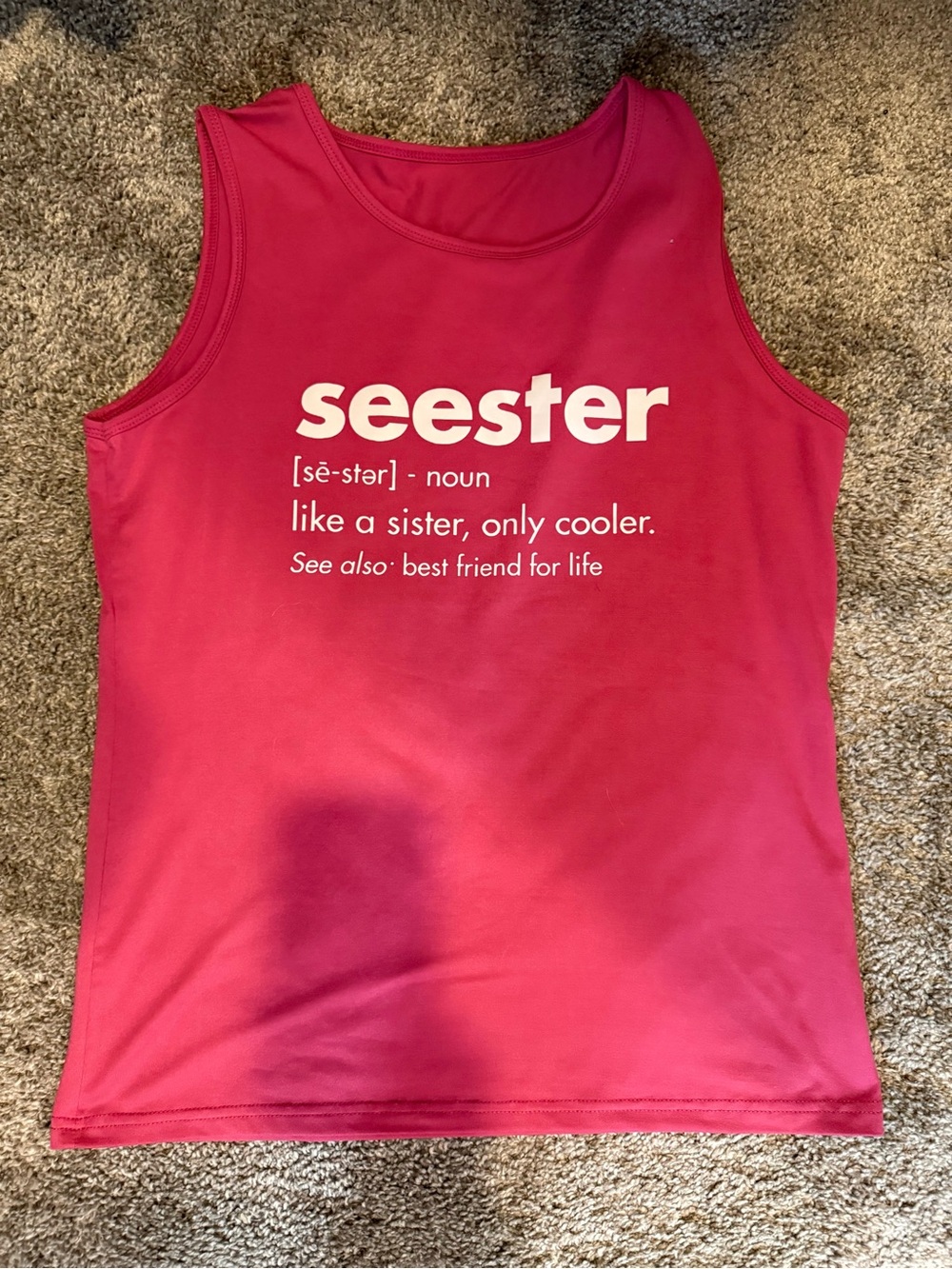 Seester Graphic Tank Top - Bold Pink